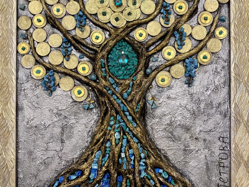 Картины - талисманы “Дерево изобилия» в технике 3D